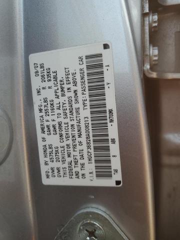 1HGCP36828A008213 - 2008 HONDA ACCORD EXL SILVER photo 12