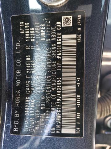 JHMFC1F79JX038653 - 2018 HONDA CIVIC EXL Mavi foto 13