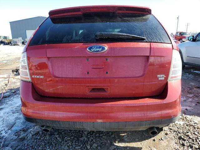 2FMDK48C38BA20671 - 2008 FORD EDGE SEL RED photo 6