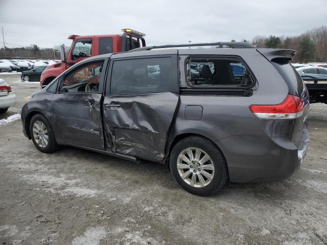 5TDDK3DCXBS009824 - 2011 TOYOTA SIENNA XLE GRAY photo 2