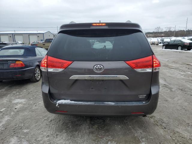 5TDDK3DCXBS009824 - 2011 TOYOTA SIENNA XLE GRAY photo 6