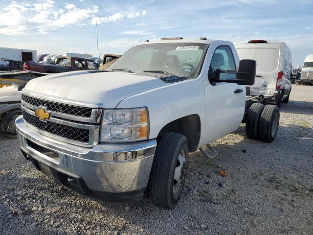 1GB3CZCGXEF142057 - 2014 CHEVROLET SILVERADO C3500 WHITE photo 1