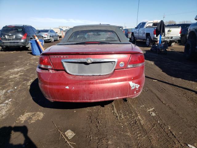 1C3EL75R76N285180 - 2006 CHRYSLER SEBRING GTC RED photo 6