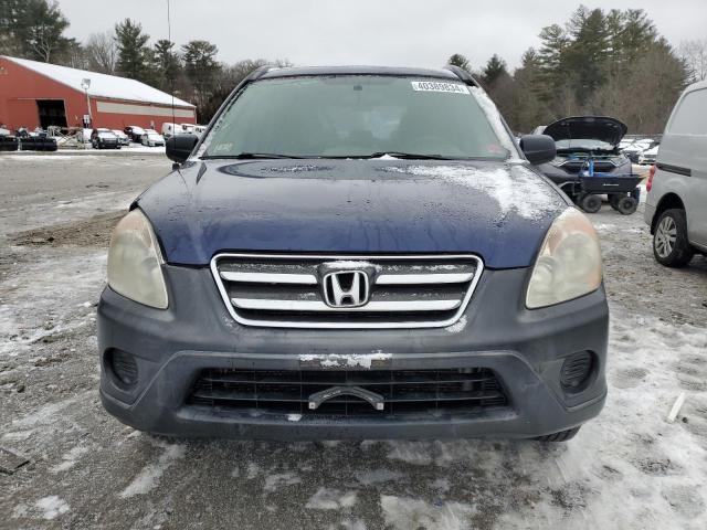 JHLRD78576C013455 - 2006 HONDA CR-V LX BLUE photo 5