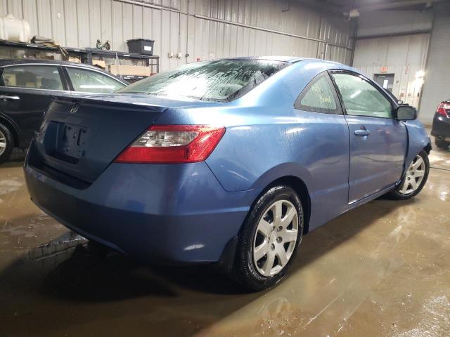 2HGFG1B60BH514394 - 2011 HONDA CIVIC LX BLUE photo 3