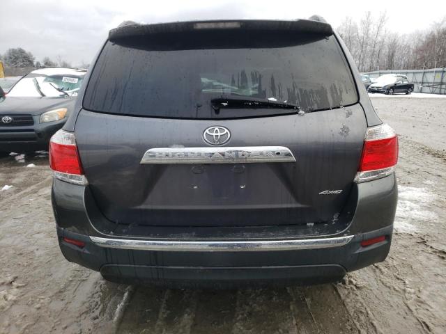 5TDBK3EH6BS070797 - 2011 TOYOTA HIGHLANDER BASE GRAY photo 6