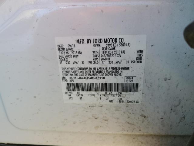 2LMTJ6LR4GBL87118 - 2016 LINCOLN MKX RESERVE Ağ foto 13