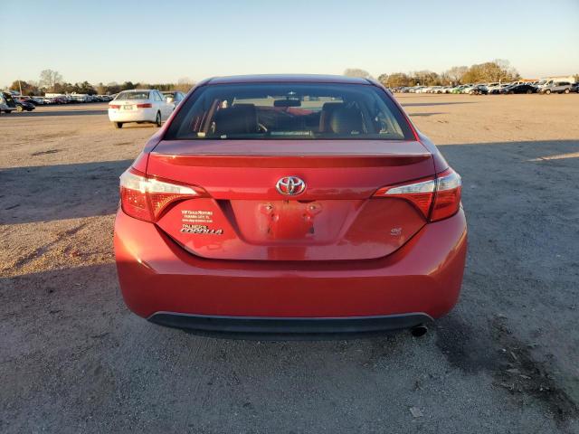 2T1BURHE9EC131877 - 2014 TOYOTA COROLLA L RED photo 6