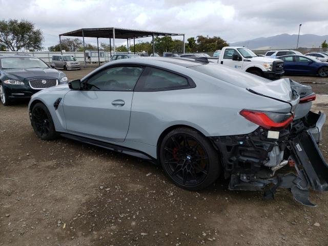 WBS33AZ08MCG80260 - 2021 BMW M4 COMPETITION GRAY photo 2