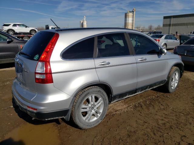 5J6RE4H79BL104869 - 2011 HONDA CR-V EXL SILVER photo 3