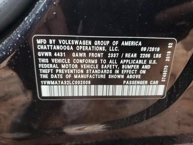 1VWMA7A32LC002008 - 2020 VOLKSWAGEN PASSAT R-LINE Qara foto 12