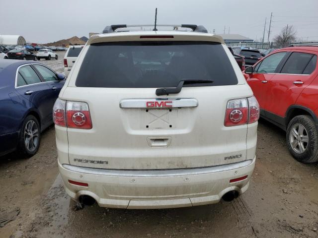 1GKKVTED2CJ410602 - 2012 GMC ACADIA DENALI WHITE photo 6