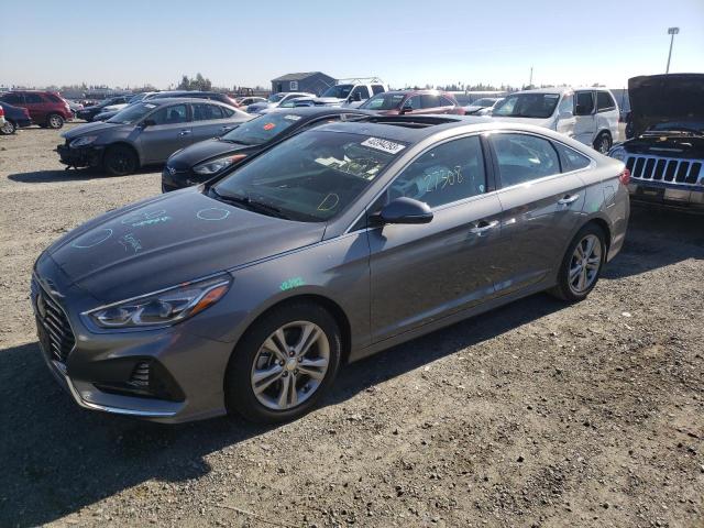 5NPE34AF6JH668476 - 2018 HYUNDAI SONATA SPORT GRAY photo 1