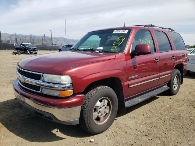 1GNEK13ZX2J185940 - 2002 CHEVROLET TAHOE K1500 RED photo 2