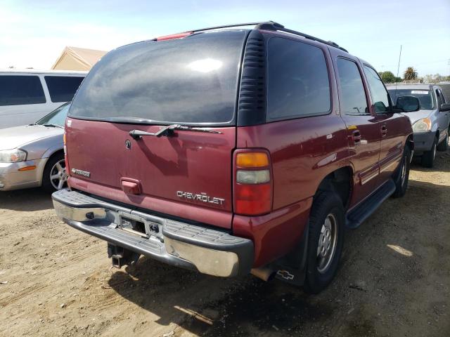 1GNEK13ZX2J185940 - 2002 CHEVROLET TAHOE K1500 RED photo 4