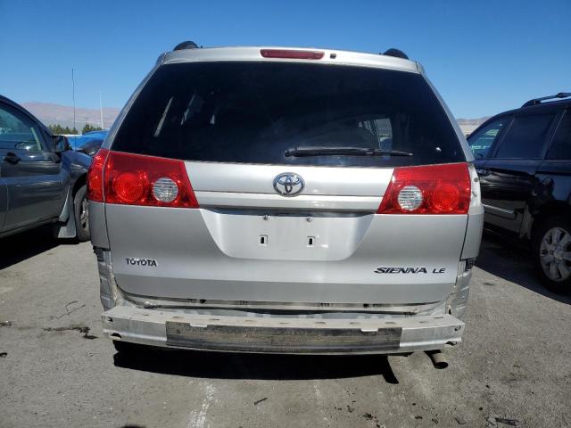 5TDZK23C87S087821 - 2007 TOYOTA SIENNA CE SILVER photo 6