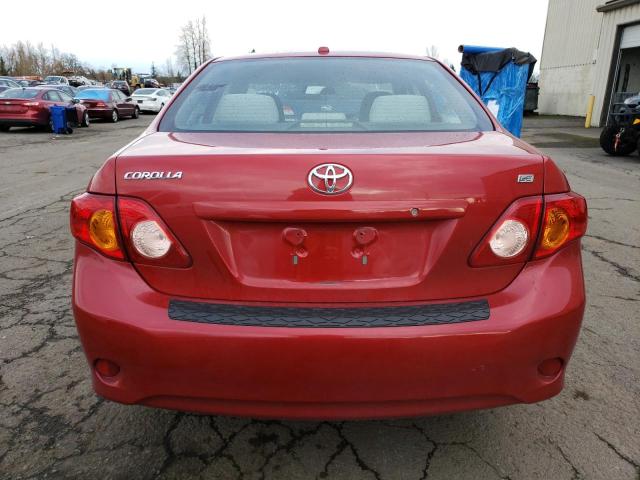 1NXBU40E69Z024837 - 2009 TOYOTA COROLLA BASE RED photo 6