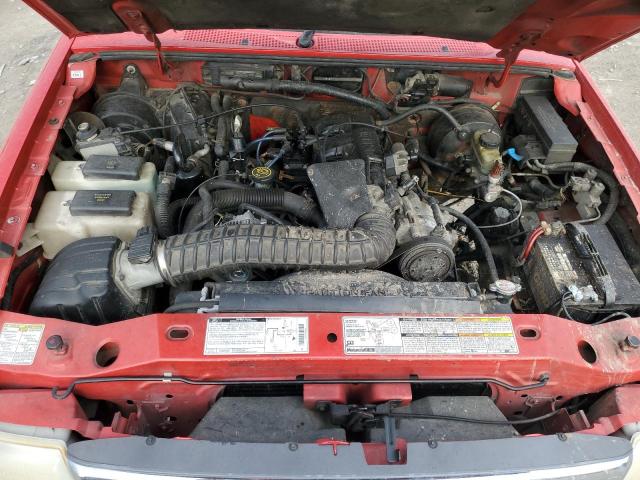 1FTYR14X6YTA38896 - 2000 FORD RANGER SUPER CAB RED photo 11