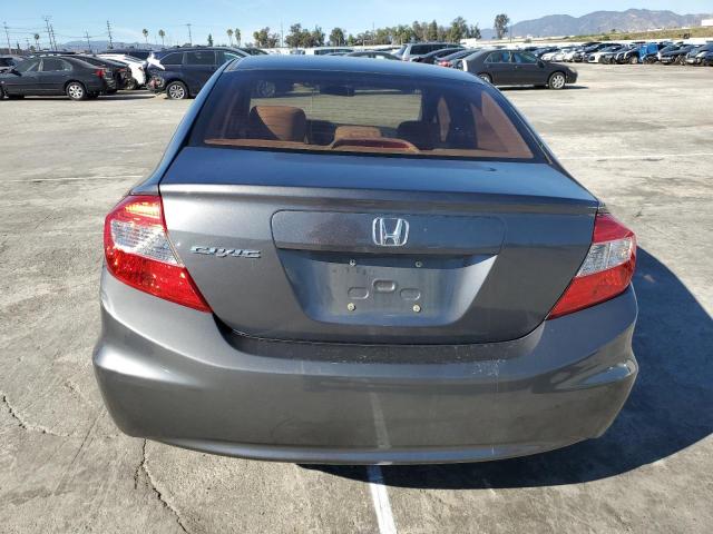 2HGFB2F53CH549034 - 2012 HONDA CIVIC LX GRAY photo 6