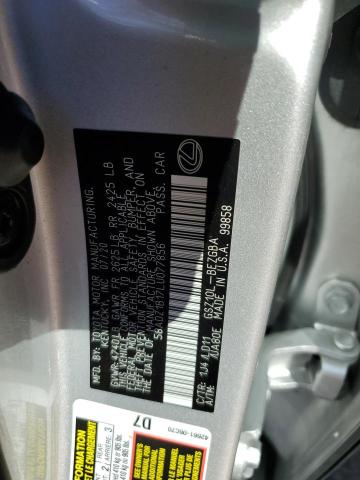 58ADZ1B17LU077856 - 2020 LEXUS ES 350 SILVER photo 13