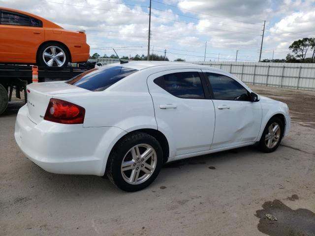 1C3CDZCB8CN266221 - 2012 DODGE AVENGER SXT WHITE photo 3