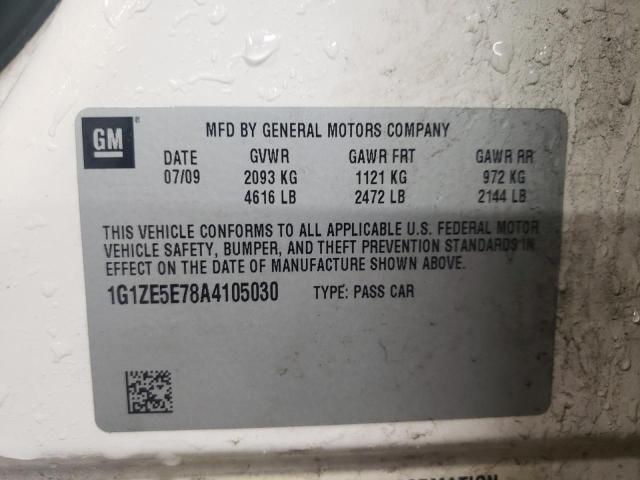 1G1ZE5E78A4105030 - 2010 CHEVROLET MALIBU LTZ თეთრი ფოტო 13