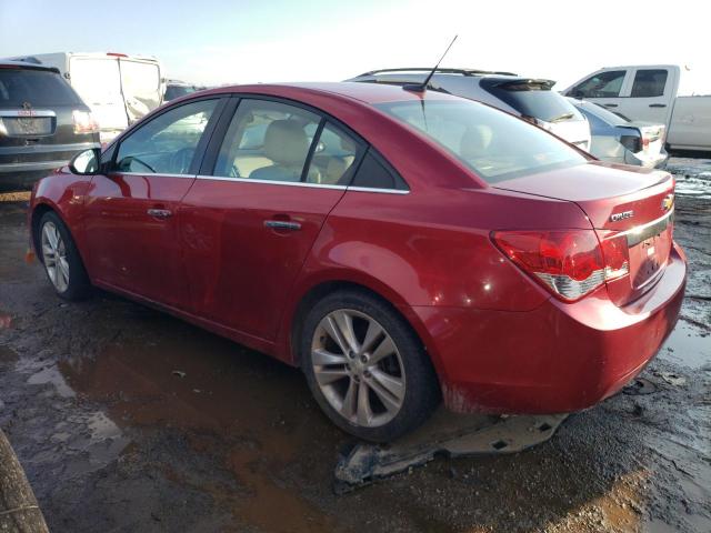 1G1PH5SC8C7100024 - 2012 CHEVROLET CRUZE LTZ RED photo 2