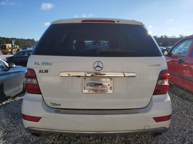 4JGBB8GB5BA718337 - 2011 MERCEDES-BENZ ML 350 4MATIC WHITE photo 6