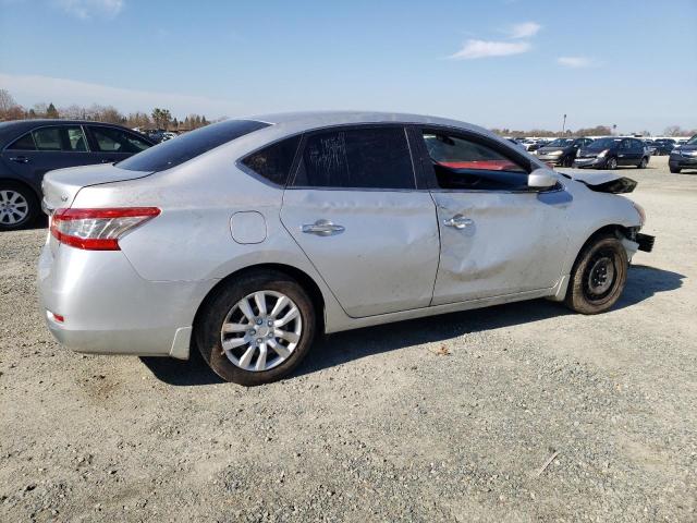 3N1AB7AP4EY297910 - 2014 NISSAN SENTRA S SILVER photo 3