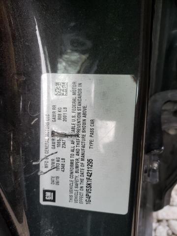 1G4PV5SK1F4211295 - 2015 BUICK VERANO 1SV GRAY photo 12