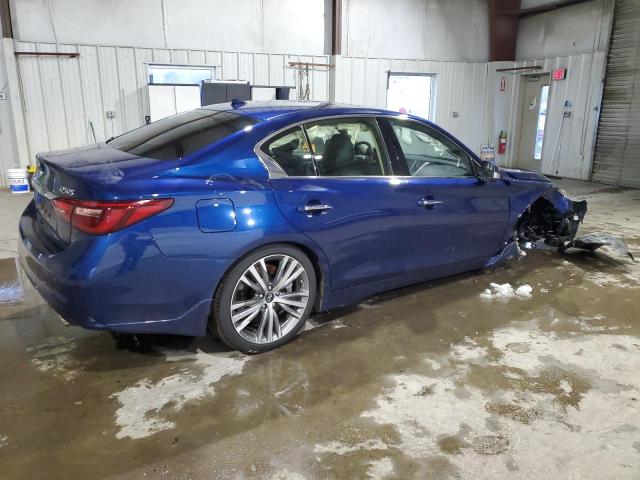 JN1EV7AR4KM551382 - 2019 INFINITI Q50 LUXE BLUE photo 3