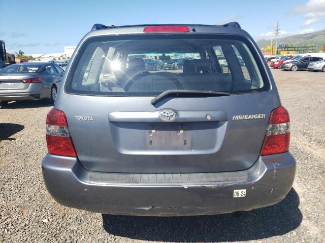 JTEGD21A350121100 - 2005 TOYOTA HIGHLANDER BLUE photo 6