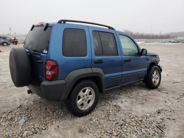 1J4GL48KX6W289066 - 2006 JEEP LIBERTY SPORT BLUE photo 3