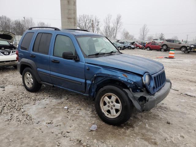 1J4GL48KX6W289066 - 2006 JEEP LIBERTY SPORT BLUE photo 4