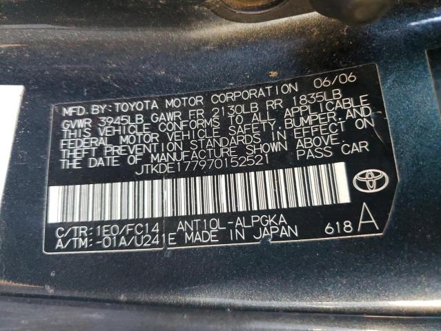 JTKDE177970152521 - 2007 TOYOTA SCION TC CHARCOAL photo 12