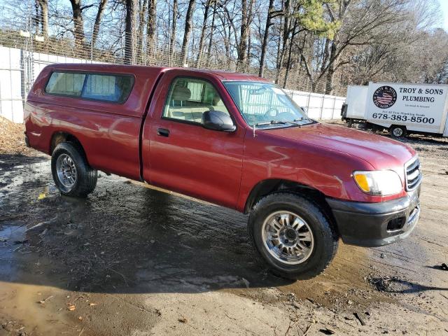 5TBJN32192S270141 - 2002 TOYOTA TUNDRA BURGUNDY photo 4