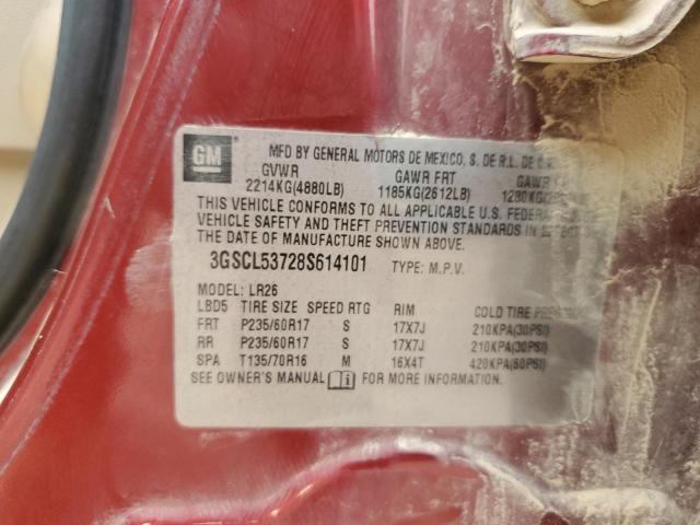 3GSCL53728S614101 - 2008 SATURN VUE XR BURGUNDY photo 12