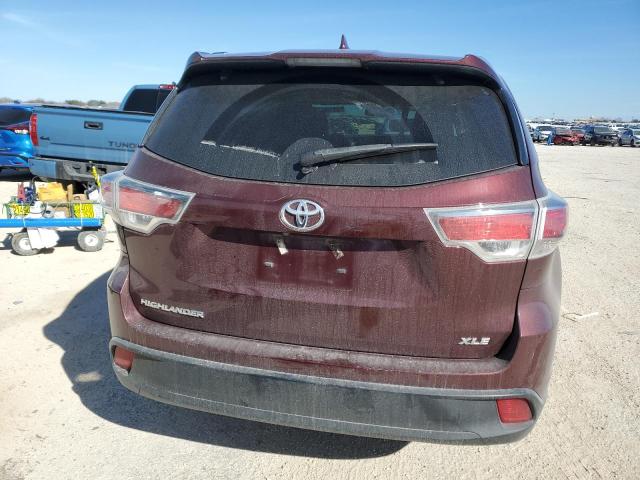 5TDKKRFH1GS146080 - 2016 TOYOTA HIGHLANDER XLE MAROON photo 6