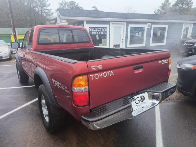 5TESM92NX2Z086382 - 2002 TOYOTA TACOMA XTRACAB PRERUNNER RED photo 3