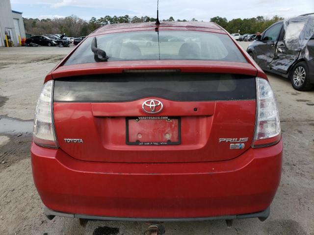 JTDKB20U373274206 - 2007 TOYOTA PRIUS RED photo 6