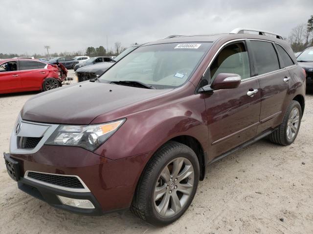 2HNYD2H61CH508497 - 2012 ACURA MDX ADVANCE MAROON photo 1