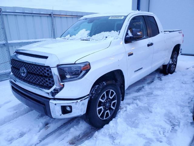 5TFUW5F18KX849560 - 2019 TOYOTA TUNDRA DOUBLE CAB SR/SR5 WHITE photo 1