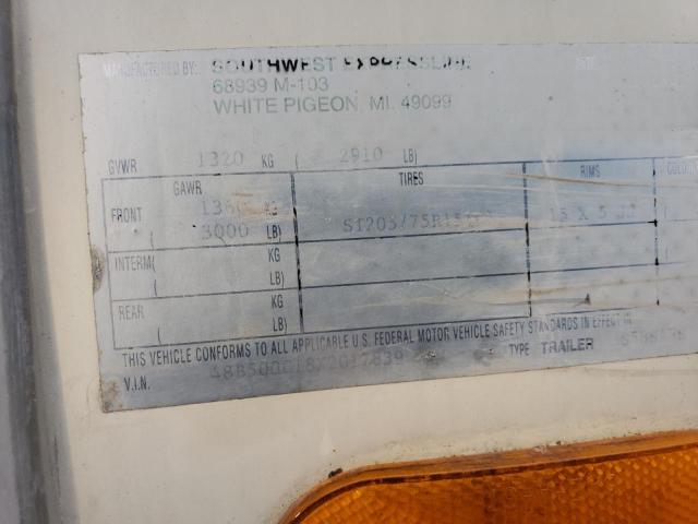 48B500C18X2017839 - 1999 UTILITY TRAILER WHITE photo 12