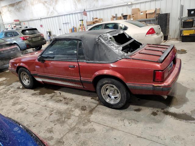 1FACP44A1LF189879 - 1990 FORD MUSTANG LX MAROON photo 2