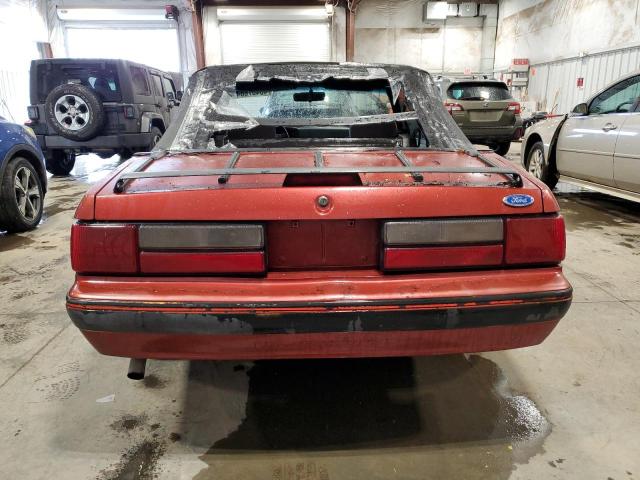 1FACP44A1LF189879 - 1990 FORD MUSTANG LX MAROON photo 6