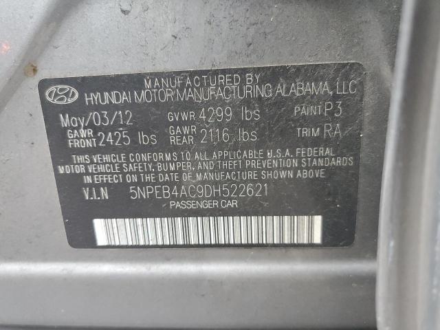 5NPEB4AC9DH522621 - 2013 HYUNDAI SONATA GLS GRAY photo 12