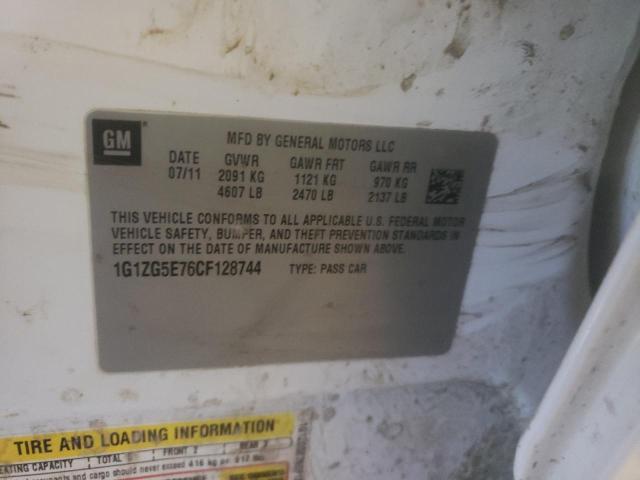 1G1ZG5E76CF128744 - 2012 CHEVROLET MALIBU LTZ თეთრი ფოტო 12