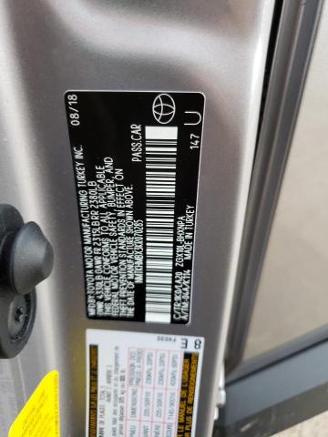 NMTKHMBX3KR070285 - 2019 TOYOTA C-HR XLE GRAY photo 12