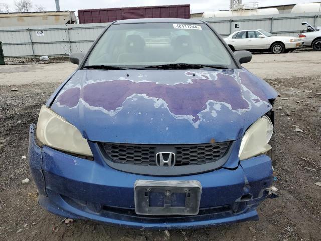 1HGEM22344L006631 - 2004 HONDA CIVIC DX VP Mavi foto 5