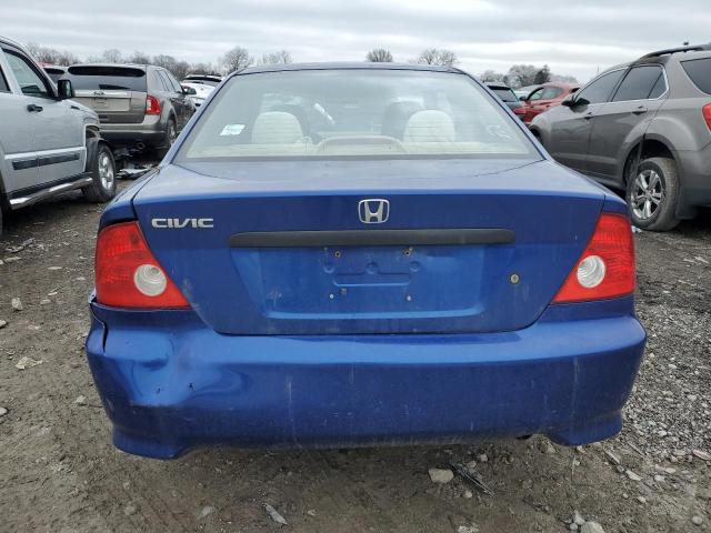 1HGEM22344L006631 - 2004 HONDA CIVIC DX VP BLUE photo 6